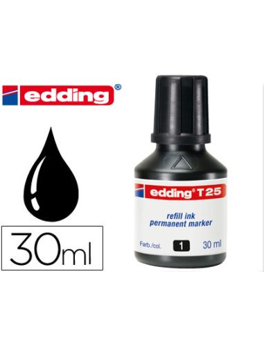 Tinta Rotulador Edding T-25 Negro Bote 30 Ml