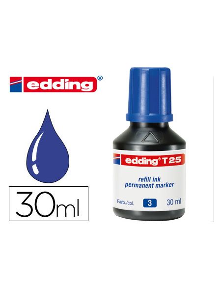Tinta Rotulador Edding T-25 Azul Bote 30 Ml