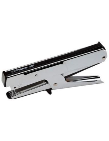 Grapadora Petrus De Tenaza 221 Metalica Capacidad De Grapado 20 Hojas Usa Grapas 23/6