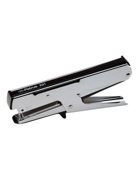 Grapadora Petrus De Tenaza 221 Metalica Capacidad De Grapado 20 Hojas Usa Grapas 23/6