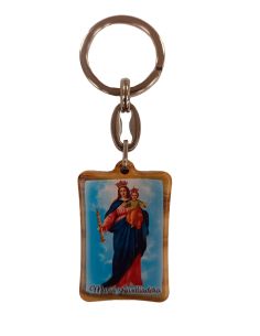 Llavero Olivo 27X40Mm Estampa Auxiliadora