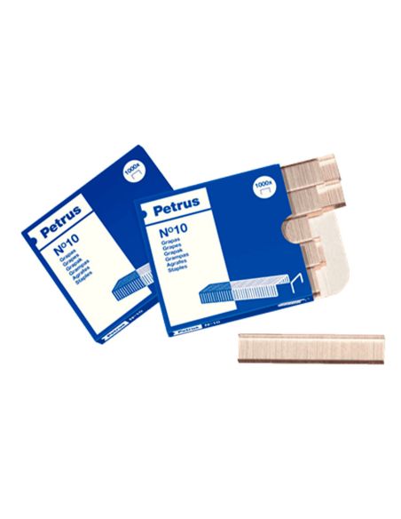 Grapas Petrus N 10 Galvanizada Caja De 1000 Unidades