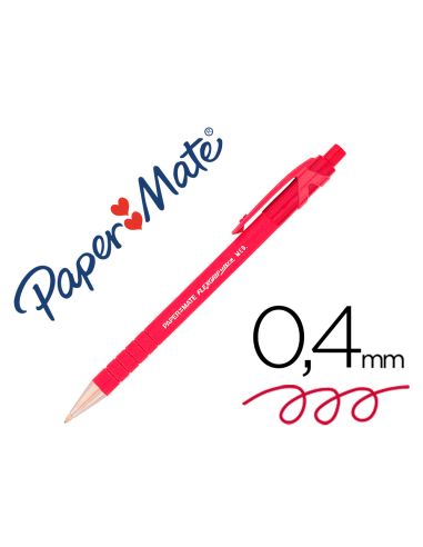Boligrafo Rojo Flexgrip Retractil
