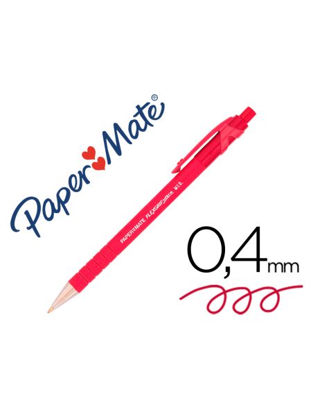 Boligrafo Rojo Flexgrip Retractil