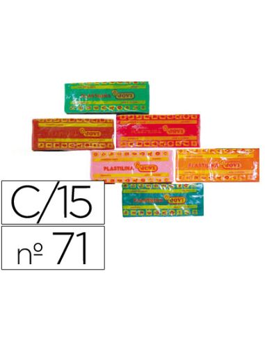Plastilina Jovi 71 Tamaño Mediano Caja De 15 Unidades Colores Surtidos