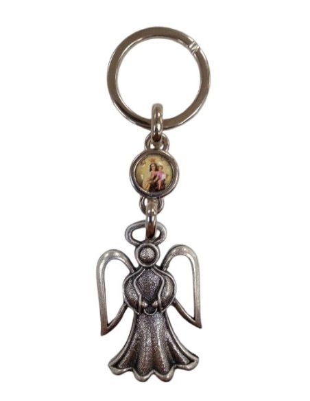 Llavero Metal Silueta Angel Virgen Del Carmen