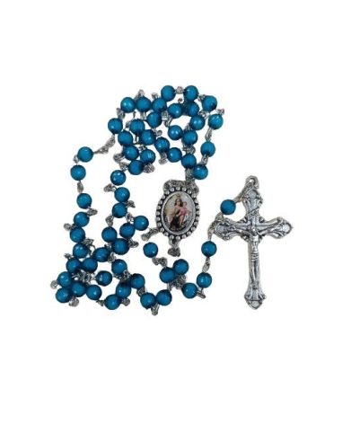 Rosario M/F Plast. Facetado Azul-V. Carmen