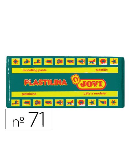 Plastilina Jovi 71 Verde Oscuro Unidad Tamaño Mediano
