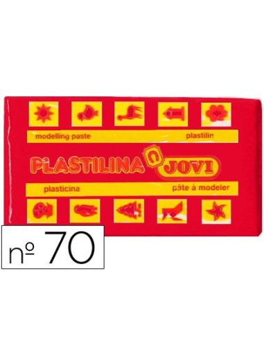 Plastilina Jovi 70 Rojo Unidad Tamaño Pequeño|Libreriasalesiana