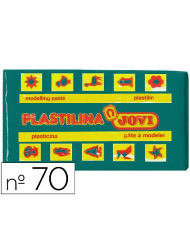 Plastilina Jovi 70 Verde Oscuro Unidad Tamaño Pequeño