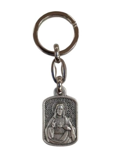 Llavero Metal Rectang/Oval 30Mm Sgdo. Corazon De Jesus
