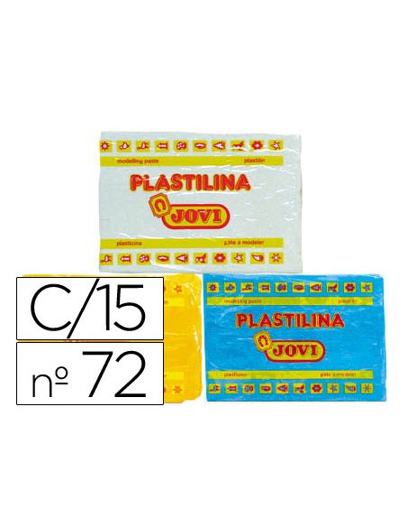 Plastilina Jovi 72 Tamaño Grande 350 gr Caja De 15 Unidades Colores Surtidos