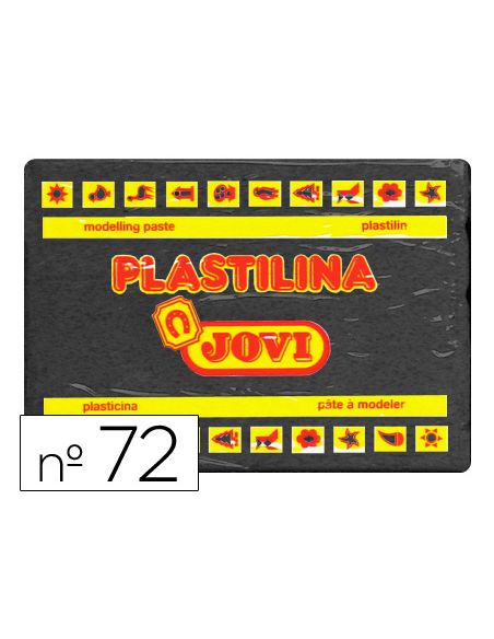 Plastilina Jovi 72 Negro Unidad Tamaño Grande