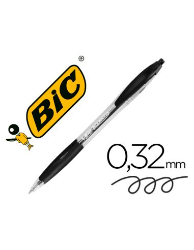 Boligrafo Negro Bic Atlantis Retractil Tinta Aceite Punta De 1 Mm