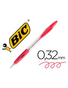 Boligrafo Bic Atlantis Rojo Retractil Tinta Aceite Punta De 1 Mm