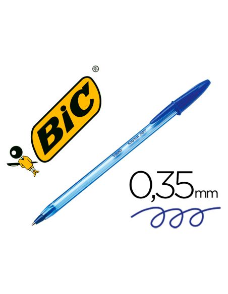 Boligrafo Azul Bic Cristal Soft Punta De 1,2 Mm