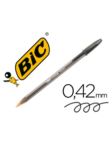 Boligrafo Negro Bic Cristal X-Large Tinta 1,6 Mm