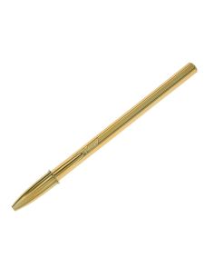 Boligrafo Azul  Bic Cristal Celebration Oro Tinta Unidad 2