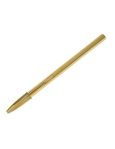 Boligrafo Azul  Bic Cristal Celebration Oro Tinta Unidad