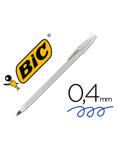 Boligrafo Negra  Bic Cristal Celebration Plata Tinta Unidad