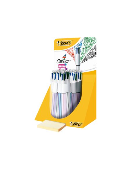 Boligrafo Bic Cuatro Colores Shine Colores Metalizados Punta De 1 Mm Presentacion En Expositor