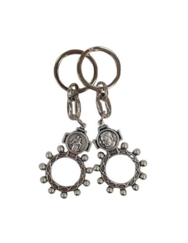 Llavero Rosario Metal Doble Cara Auxiliadora / Bosco|Libreriasalesiana
