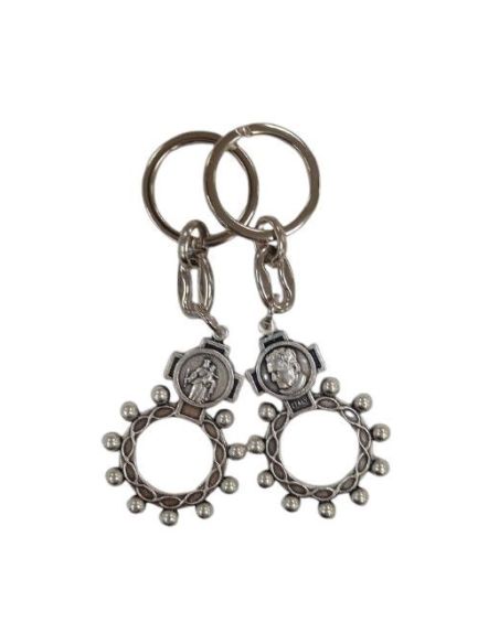Llavero Rosario Metal Doble Cara Auxiliadora / Bosco|Libreriasalesiana
