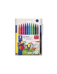 Rotulador Staedtler Noris 326 Punta De Fibra Nuevo Cuerpo Hexagonal Caja De 12 Unidades Colores Surtidos (10+2 Gratis)