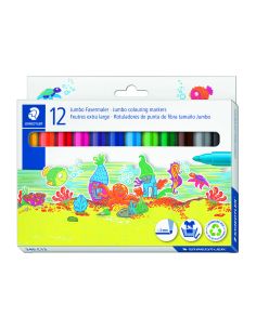 Rotulador Staedtler Color Jumbo Trazo 3 Mm Estuche De 12 Unidades Colores Surtidos 2
