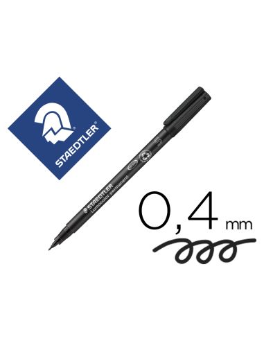 Rotulador Staedtler Lumocolor Retroproyeccion Punta De Fibra Permanente 313-9 Negro Punta Super Fina Redonda 0.4 Mm