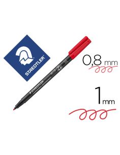Rotulador Staedtler Lumocolor Retroproyeccion Punta De Fibrapermanente 317-2 Rojo Punta Media Redonda 0.8-1 Mm