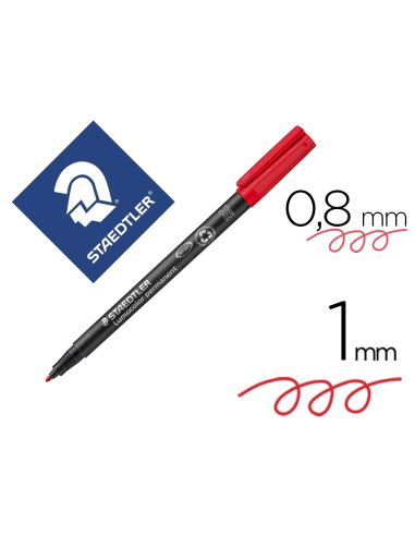 Rotulador Staedtler Lumocolor Retroproyeccion Punta De Fibrapermanente 317-2 Rojo Punta Media Redonda 0.8-1 Mm