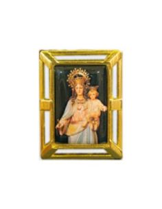 Cuadro Metal Cuadrado María Auxiliadora Plantio 3X4Cm