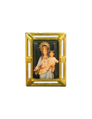 Cuadro Metal Cuadrado María Auxiliadora Plantio 3X4Cm