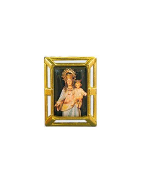 Cuadro Metal Cuadrado María Auxiliadora Plantio 3X4Cm