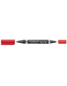 Rotulador Staedtler Lumocolor Permanente Duo 348 Rojo Punta F 0,6 Mm Punta M 1,5 Mm 2