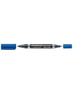 Rotulador Staedtler Lumocolor Permanente Duo 348 Azul Punta F 0,6 Mm Punta M 1,5 Mm 2