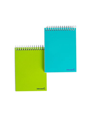 Cuaderno Espiral Liderpapel Bolsillo Doceavo Apaisado Smart Tapa Blanda 80H 60Gr Cuadro 4Mm Colores Surtidos
