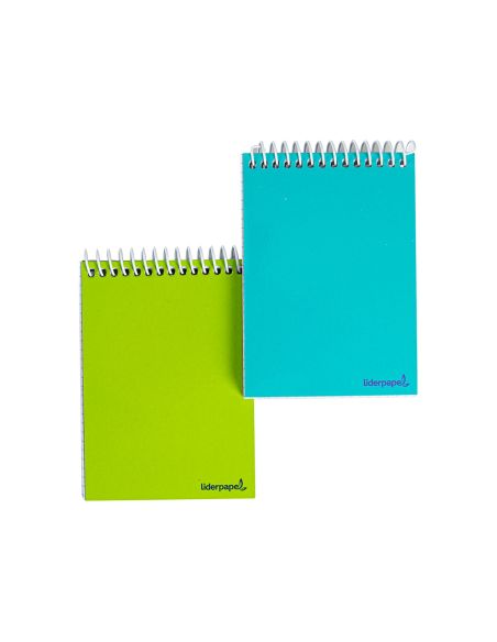 Cuaderno Espiral Liderpapel Bolsillo Doceavo Apaisado Smart Tapa Blanda 80H 60Gr Cuadro 4Mm Colores Surtidos