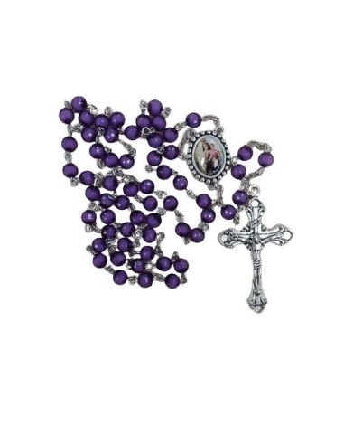 Rosario M/F Plast. Facetado Morado-V. Carmen