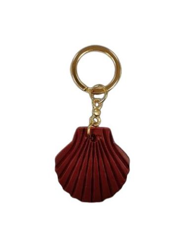 Llavero Piel Concha Roja