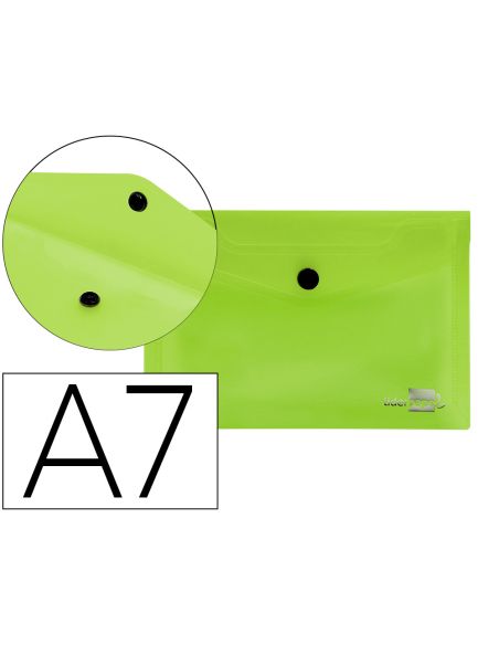 Carpeta Liderpapel Dossier Broche 44223 Polipropileno Din A7 Verde Translucido