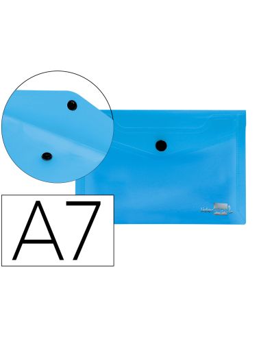 Carpeta Liderpapel Dossier Broche 44222 Polipropileno Din A7 Azul Translucido