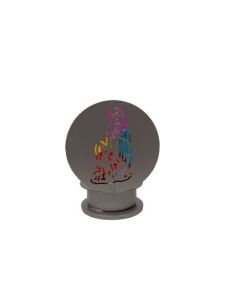 Lampara Pvc Velita 6X8Cm Vidriera Lourdes