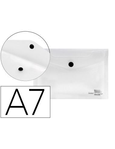 Carpeta Liderpapel Dossier Broche 44224 Polipropileno Din A7 Color Transparente