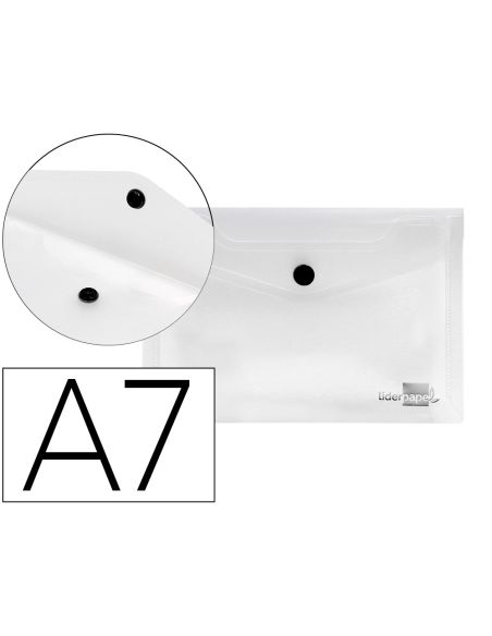 Carpeta Liderpapel Dossier Broche 44224 Polipropileno Din A7 Color Transparente