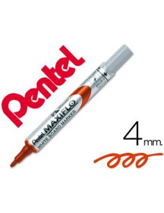 Rotulador Maxiflo Pentel Para Pizarra Blanca Color Rojo