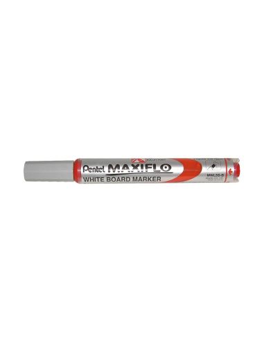 Rotulador Maxiflo Pentel Para Pizarra Blanca Color Rojo