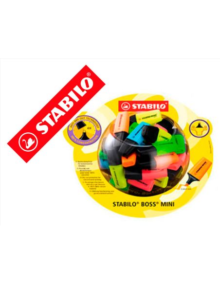 Rotulador Stabilo Boss Mini Fluorescente Expositor Bombonera De 50 Unidades Colores Surtidos