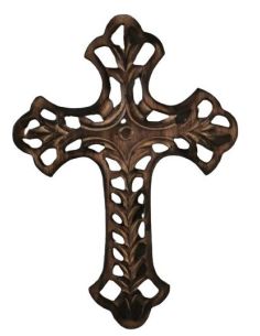 Cruz Madera Labrada 30X23Cm